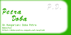 petra doba business card